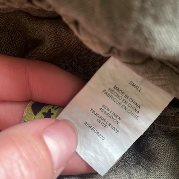 Thread And Supply Olive Green Women's Linen Pants - Picture 8 of 9